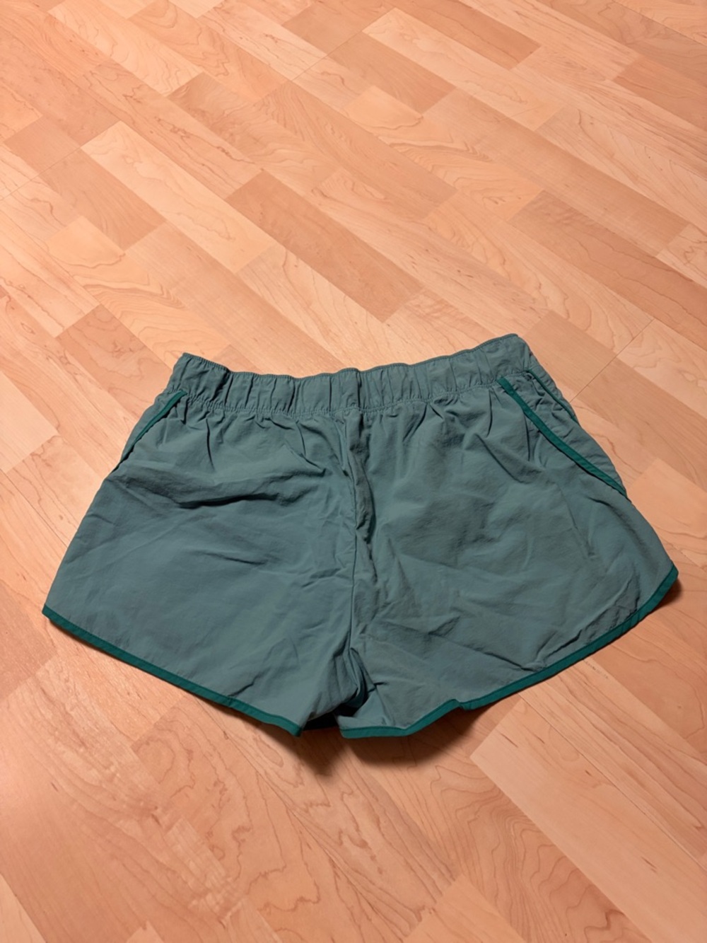 Old Navy Teal Green Running Shorts with Dark Trim - Picture 3 of 4